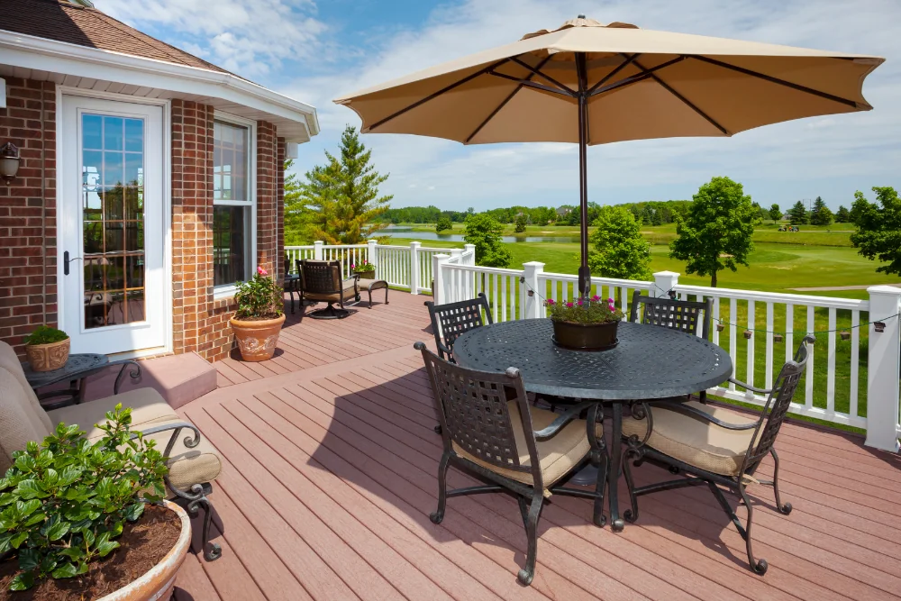 Composite deck overlooking the lake — Catawba County NC